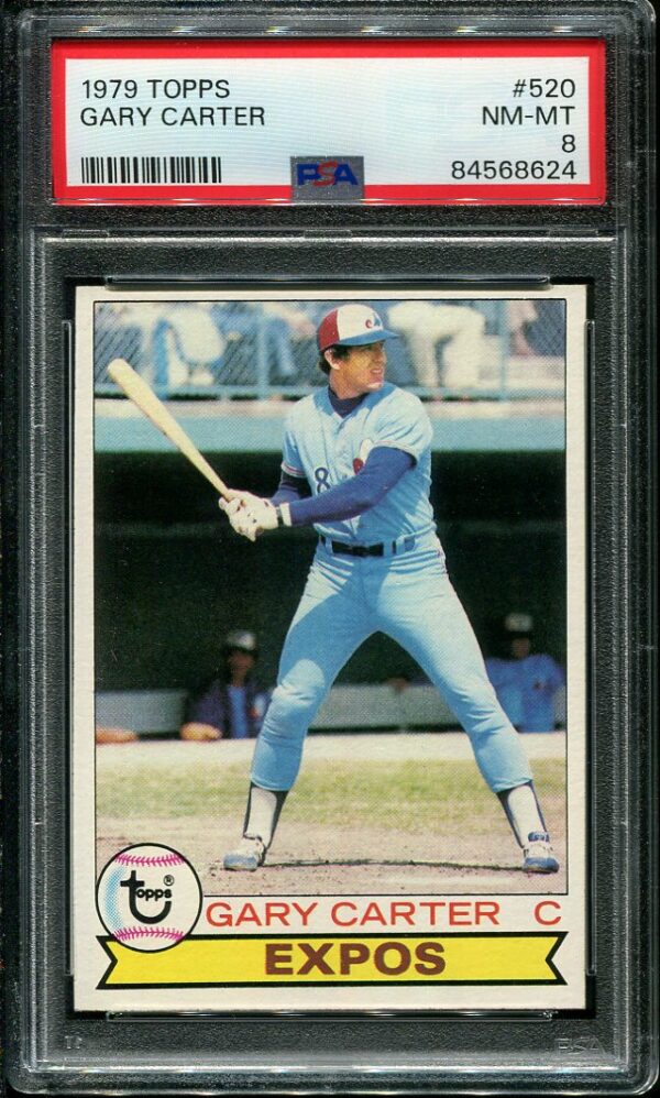 Authentic 1979 Topps #520 Gary Carter PSA 8 Baseball Card