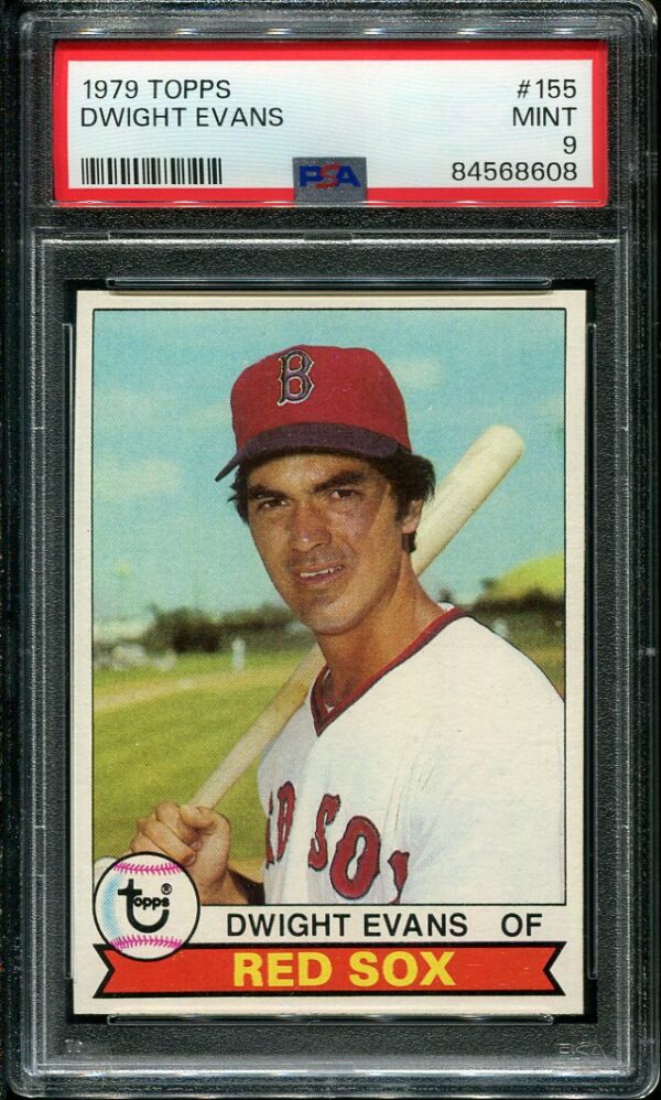 Authentic 1979 Topps #155 Dwight Evans PSA 9 Baseball Card