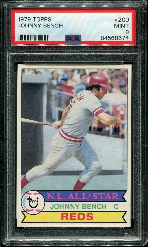 Authentic 1979 Topps #200 Johnny Bench PSA 9 Baseball Card