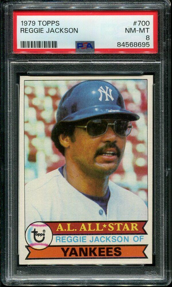 Authentic 1979 Topps #700 Reggie Jackson PSA 8 Baseball Card