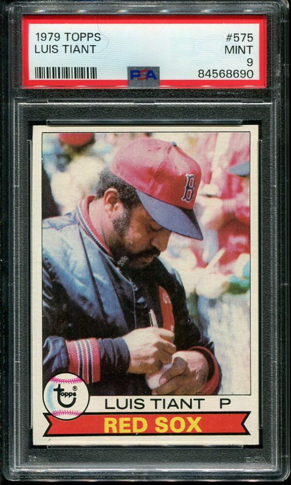 Authentic 1979 Topps #575 Luis Tiant PSA 9 Baseball Card