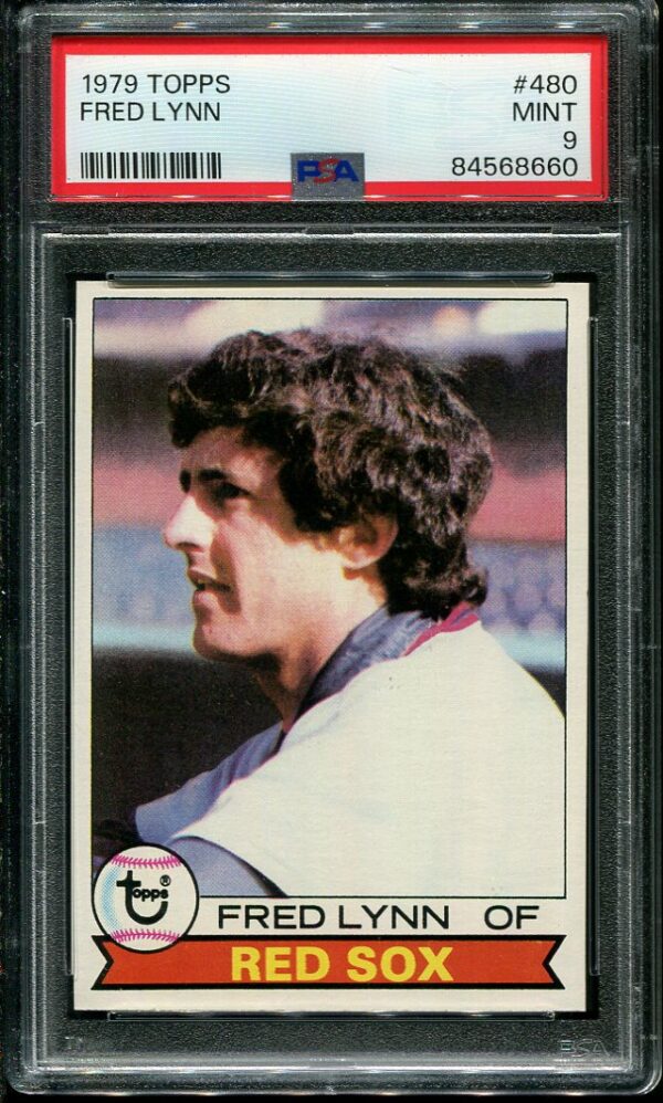Authentic 1979 Topps #480 Fred Lynn PSA 9 Baseball Card