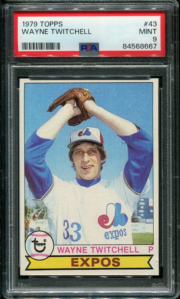 Authentic 1979 Topps #43 Wayne Twitchell PSA 9 Baseball Card