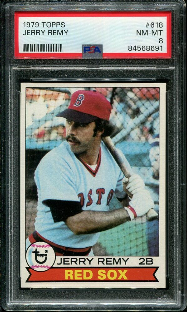 Authentic 1979 Topps #618 Jerry Remy PSA 8 Baseball Card