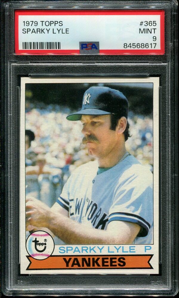 Authentic 1979 Topps #365 Sparky Lyle PSA 9 Baseball Card
