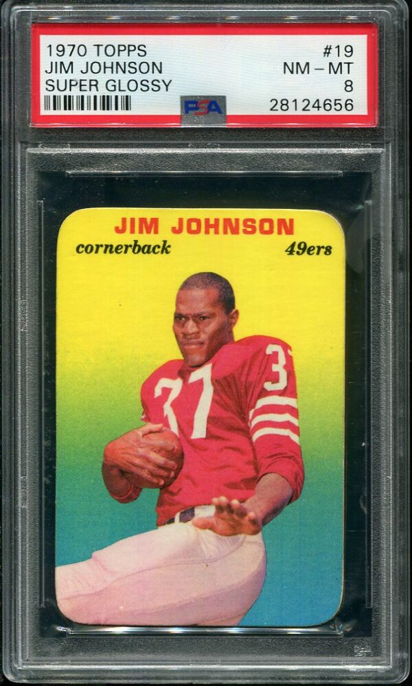 Authentic 1970 Topps Super Glossy #19 Jim Johnson Football Card