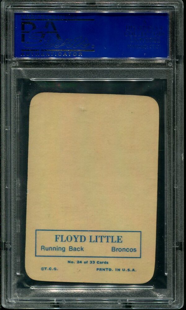 Authentic 1970 Topps Super Glossy #24 Floyd Little PSA 8 Football Card