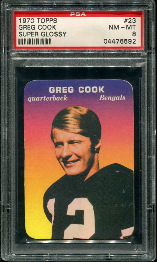 Authentic 1970 Topps Super Glossy #23 Greg Cook PSA 8 Football Card