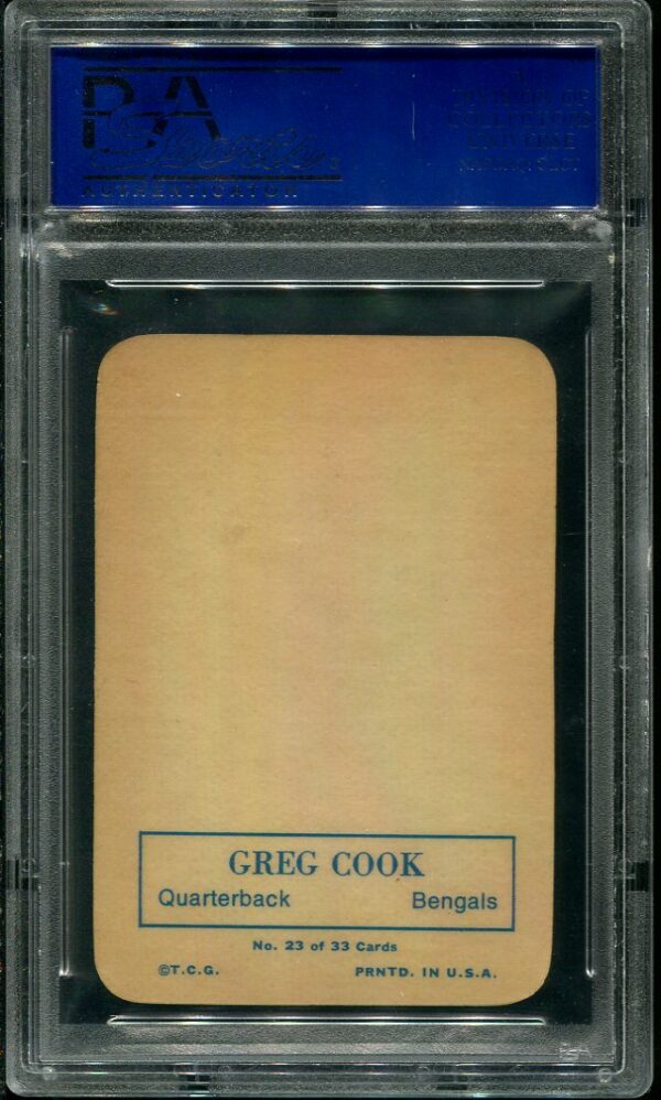 Authentic 1970 Topps Super Glossy #23 Greg Cook PSA 8 Football Card