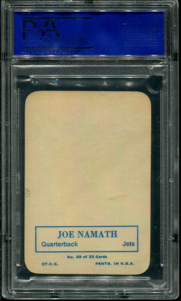 Authentic 1970 Topps Super Glossy #29 Joe Namath PSA 8 Football Card