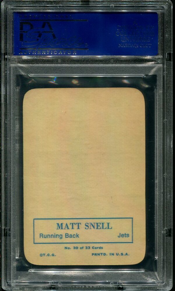 Authentic 1970 Topps Super Glossy #30 Matt Snell PSA 8 Football Card