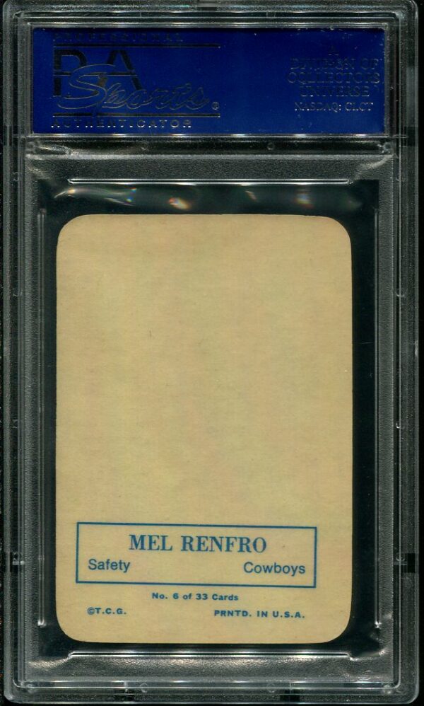 Authentic 1970 Topps Super Glossy #6 Mel Renfro PSA 8 Football Card