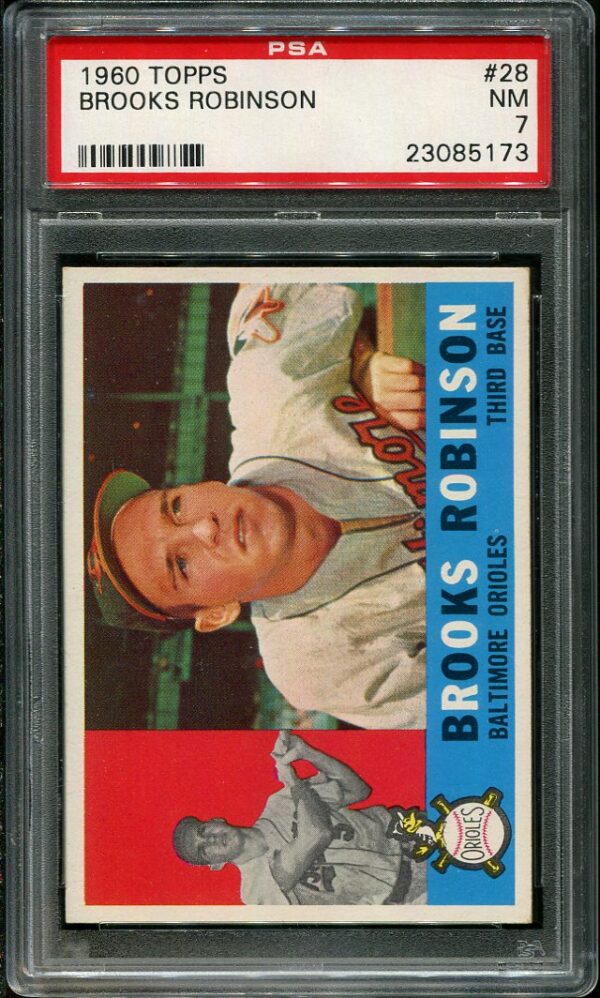 Authentic 1960 Topps #28 Brooks Robinson PSA 7 Baseball Card