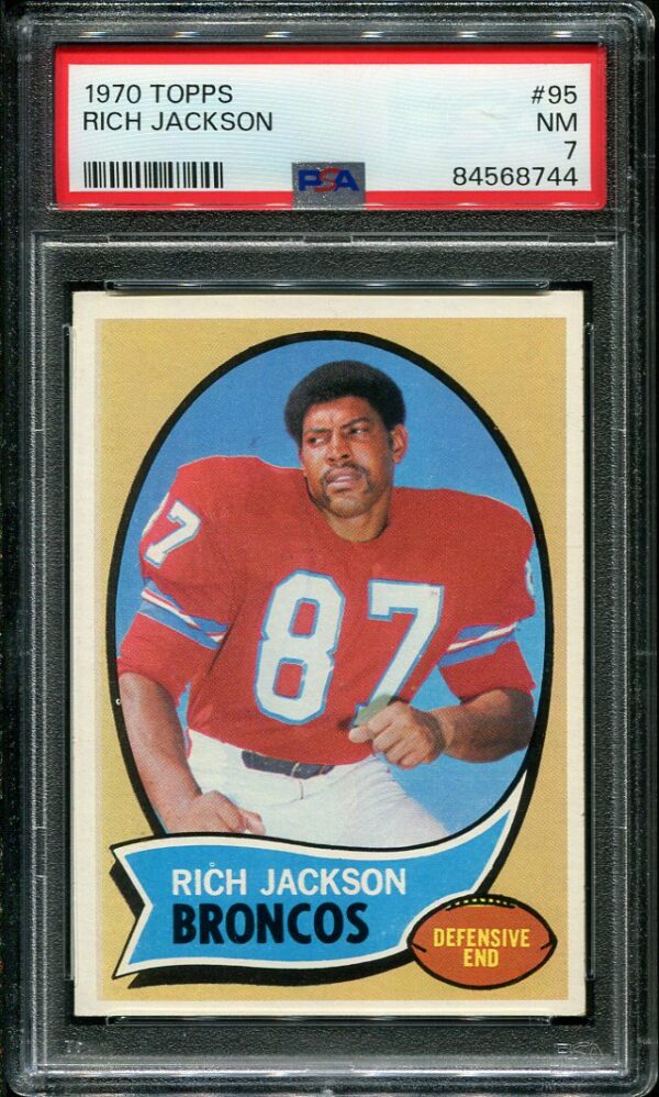 Authentic 1970 Topps #95 Rich Jackson PSA 7 Rookie Football Card