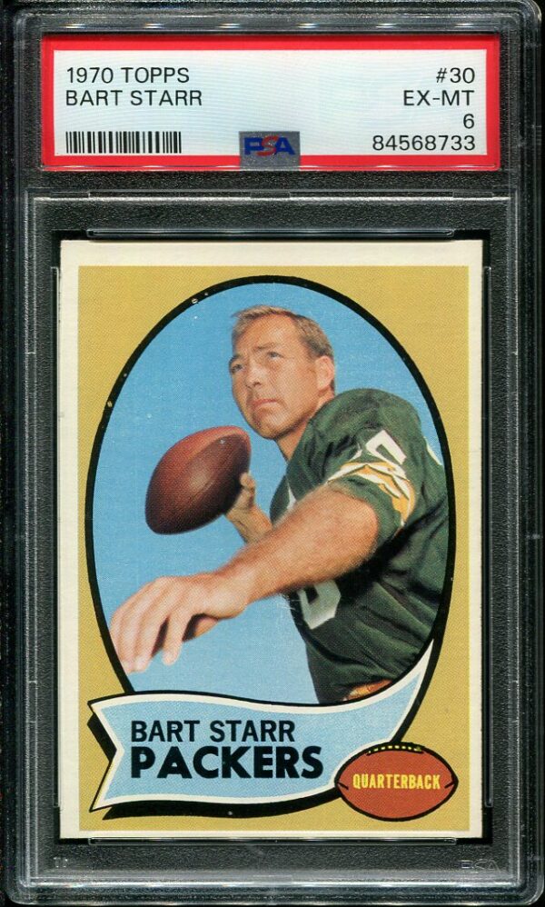 Authentic 1970 Topps #30 Bart Starr PSA 6 Football Card