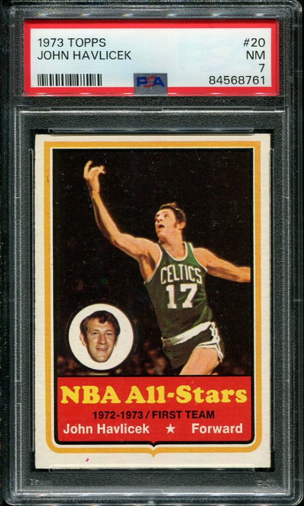 Authentic 1973 Topps #20 John Havlicek PSA 7 Basketball Card