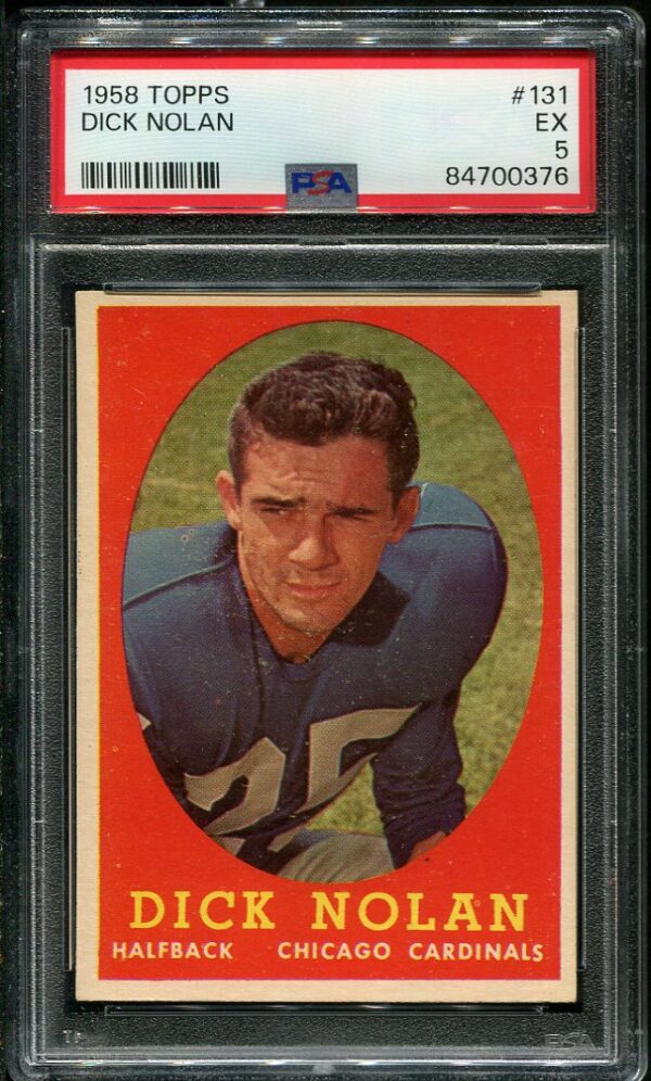 Authentic 1958 Topps #131 Dick Nolan PSA 5 Rookie Football Card