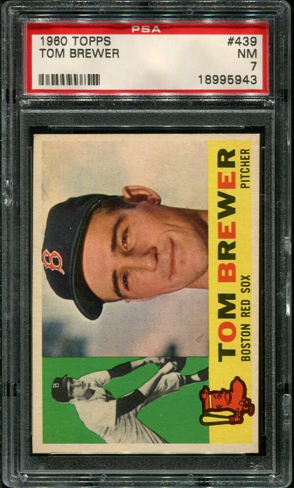 Authentic 1960 Topps #439 Tom Brewer PSA 7 Baseball Card