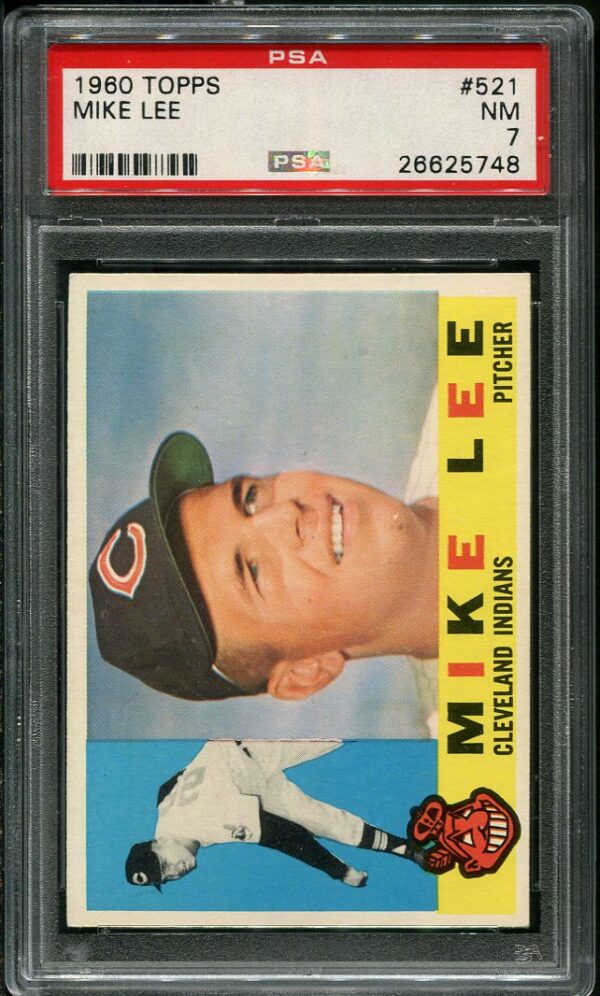 Authentic 1960 Topps #521 Mike Lee PSA 7 Baseball Card