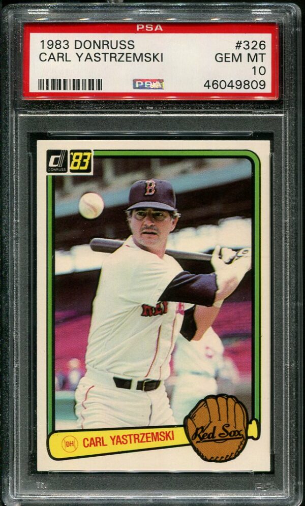 Authentic 1983 Donruss #326 Carl Yastrzemski PSA 10 Baseball Card