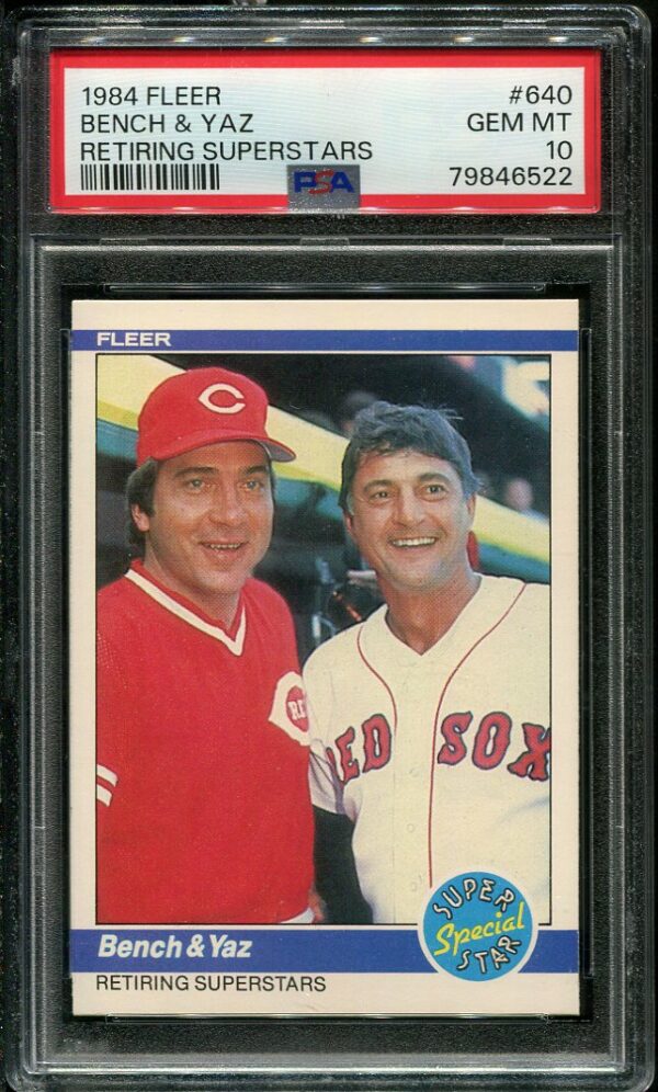 Authentic 1984 Fleer #640 Retiring Superstars PSA 10 Baseball Card