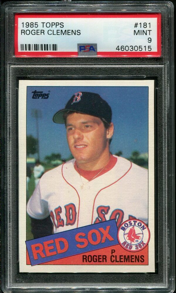 Authentic 11985 Topps #181 Roger Clemens PSA 9 Rookie Baseball Card