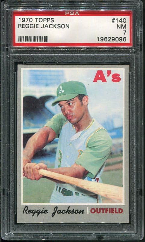Authentic 1970 Topps #140 Reggie Jackson PSA 7 Baseball Card
