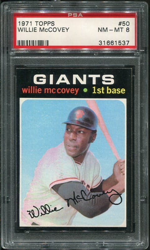 Authentic 1971 Topps #50 Willie McCovey PSA 8 Baseball Card