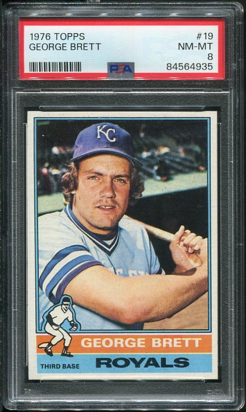 Authentic 1976 Topps #19 George Brett PSA 8 Baseball Card