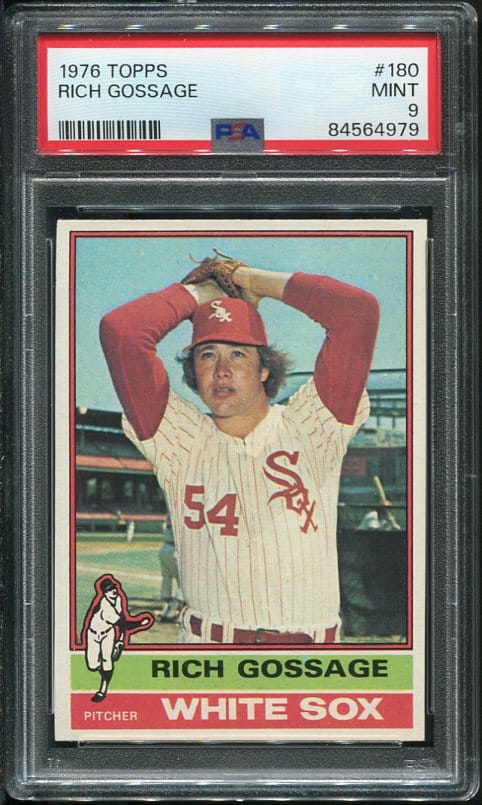 Authentic 1976 Topps #180 Rich Gossage PSA 9 Baseball Card