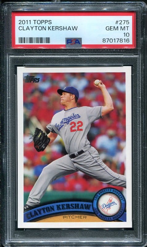 2011 Topps #275 Clayton Kershaw PSA GEM MINT 10 Baseball Card