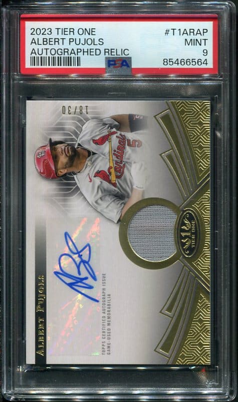 Autographed 2023 Topps Tier One Albert Pujols Baseball Card