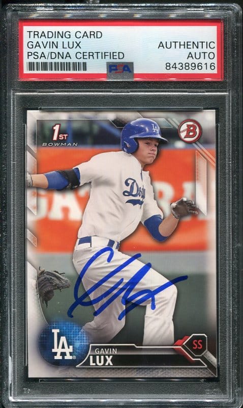 Authentic Autographed Gavin Lux Rookie Baseball Card