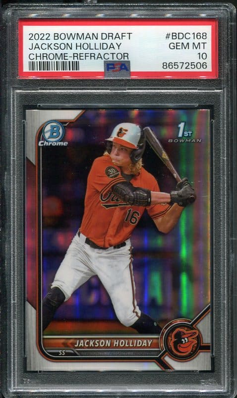 2022 Bowman Draft Chrome Refractor #BDC168 Jackson Holliday Baseball Card