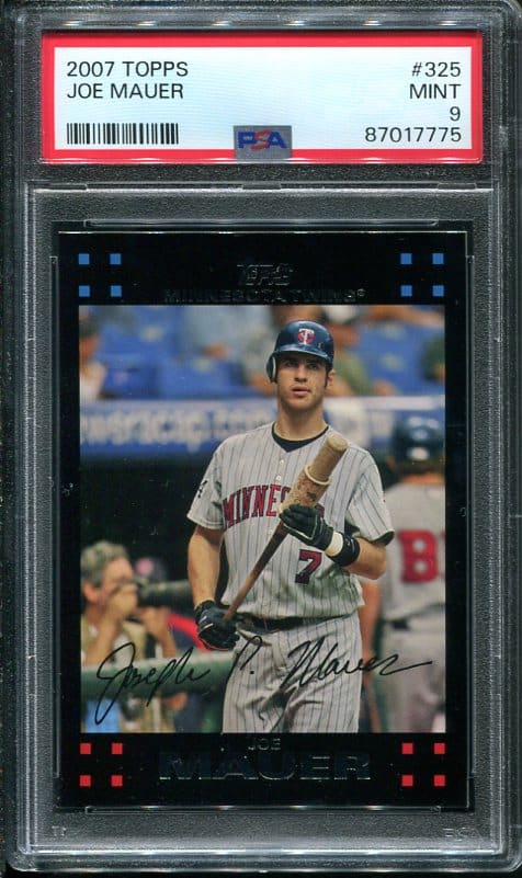 2007 Topps #325 Joe Mauer PSA 9 Baseball Card