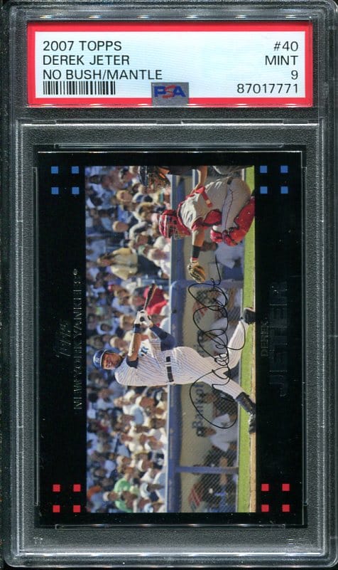 2007 Topps #40 Derek Jeter PSA 9 Baseball Card