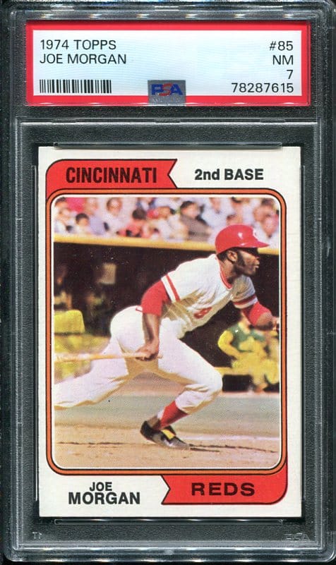 Authentic 1974 Topps #85 Joe Morgan PSA 7 Baseball Card