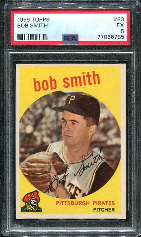 Authentic 1959 Topps #83 Bob Smith PSA 5 Baseball Card