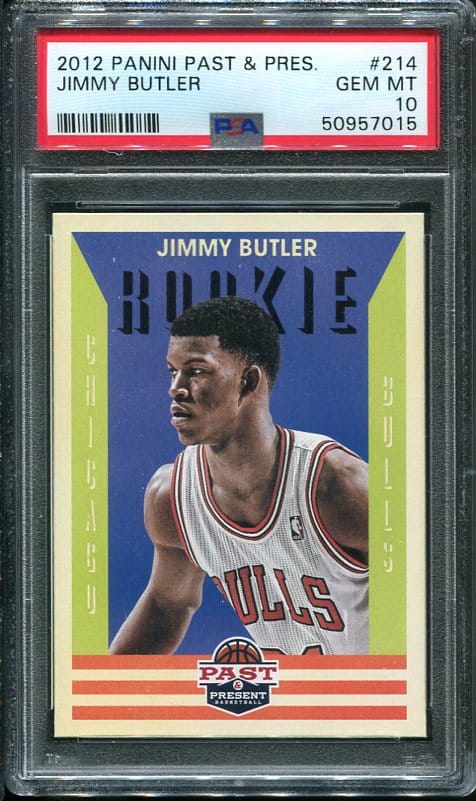 Authentic 2012 Panini Past & Present #214 Jimmy Butler PSA 10 Rookie Basketball Card