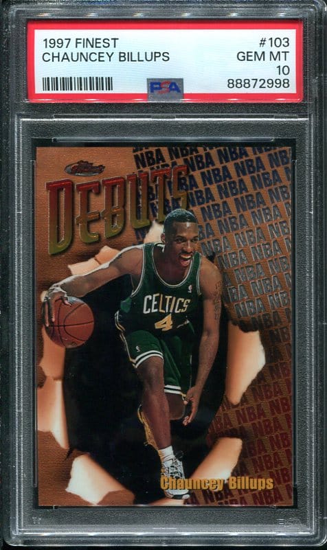Authentic 1997 Finest #103 Chauncey Billups PSA 10 Rookie Basketball Card