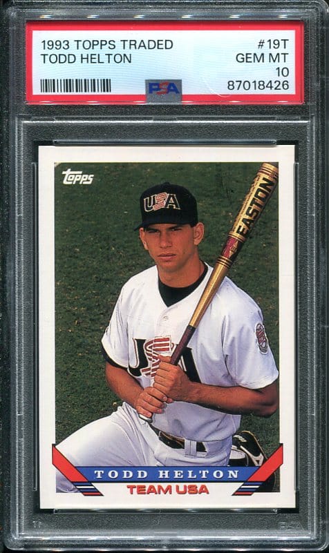 1993 Topps Traded #19T Todd Helton Rookie PSA GEM MINT 10 Baseball Card