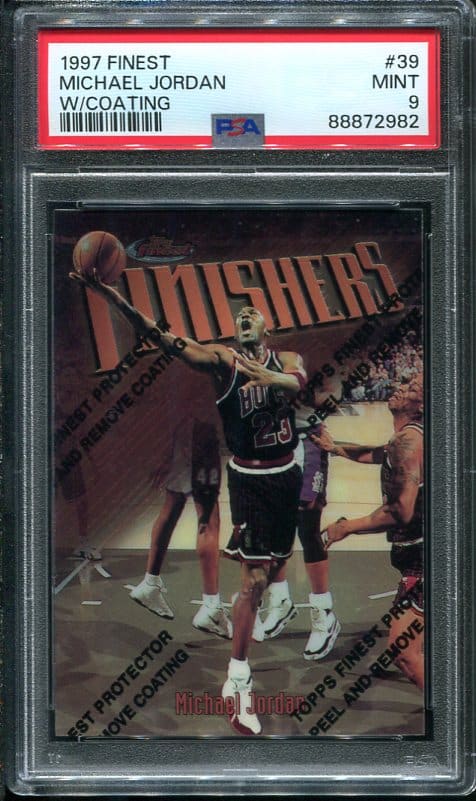Authentic 1997 Finest #39 Michael Jordan PSA 9 Basketball Card