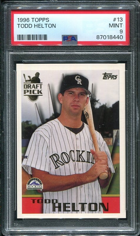 1996 Topps #13 Todd Helton PSA 9 Baseball Card
