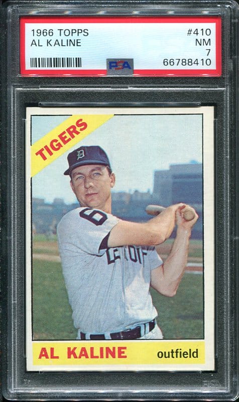 Authentic 1969 Topps #410 Al Kaline PSA 7 Baseball Card