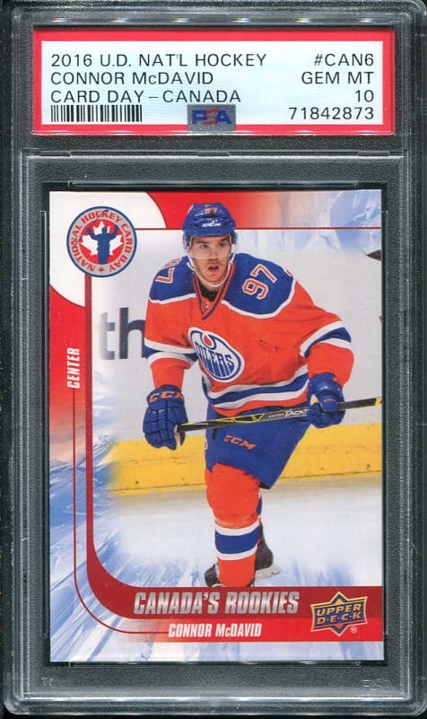 Authentic 2016 Upper Deck National Connor McDavid PSA 10 Hockey Card