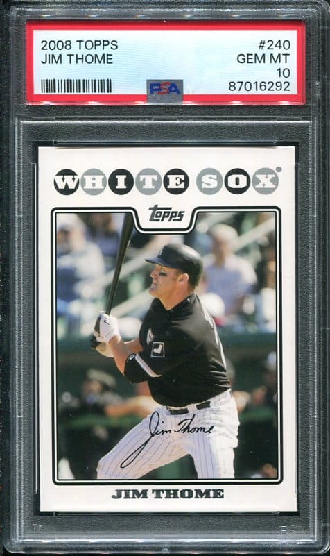 2008 Topps #240 Jim Thome PSA 10 Baseball Card