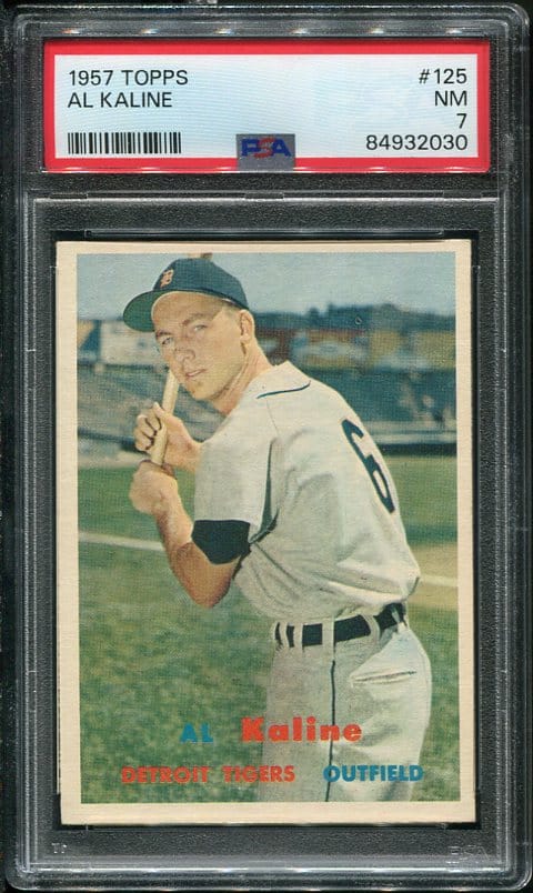 Authentic 1957 Topps #125 Al Kaline PSA 7 Vintage Baseball Card