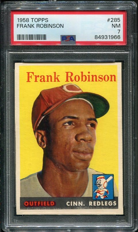 Authentic 1958 Topps #285 Frank Robinson PSA 7 Vintage Baseball Card