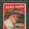 Authentic 1959 Topps #10 Mickey Mantle PSA 7 Baseball Card
