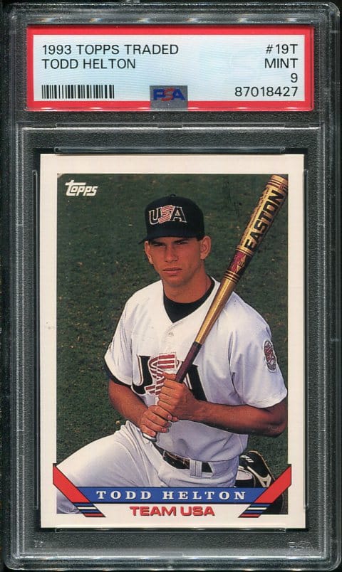 1993 Topps Traded #19T Todd Helton Rookie PSA 9 Baseball Card